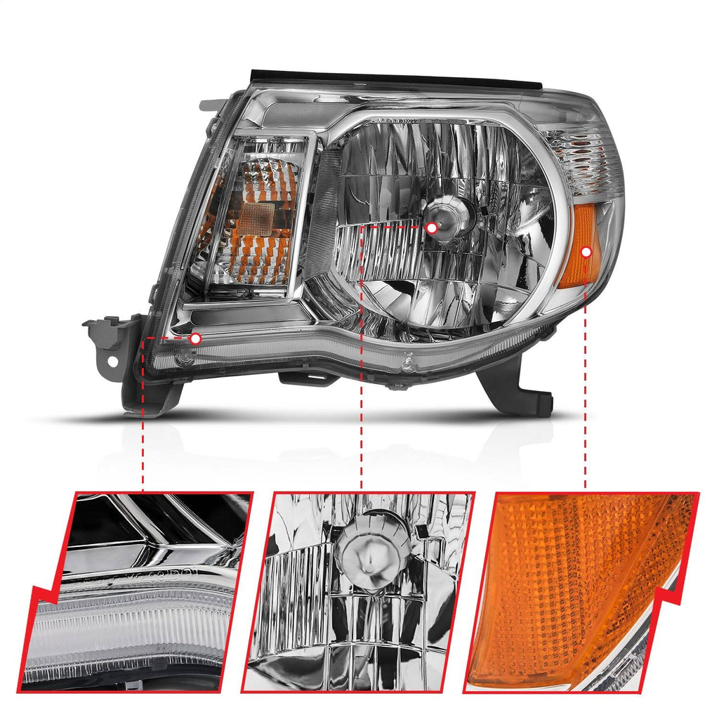 Crystal Headlight Chrome Amber Y23200