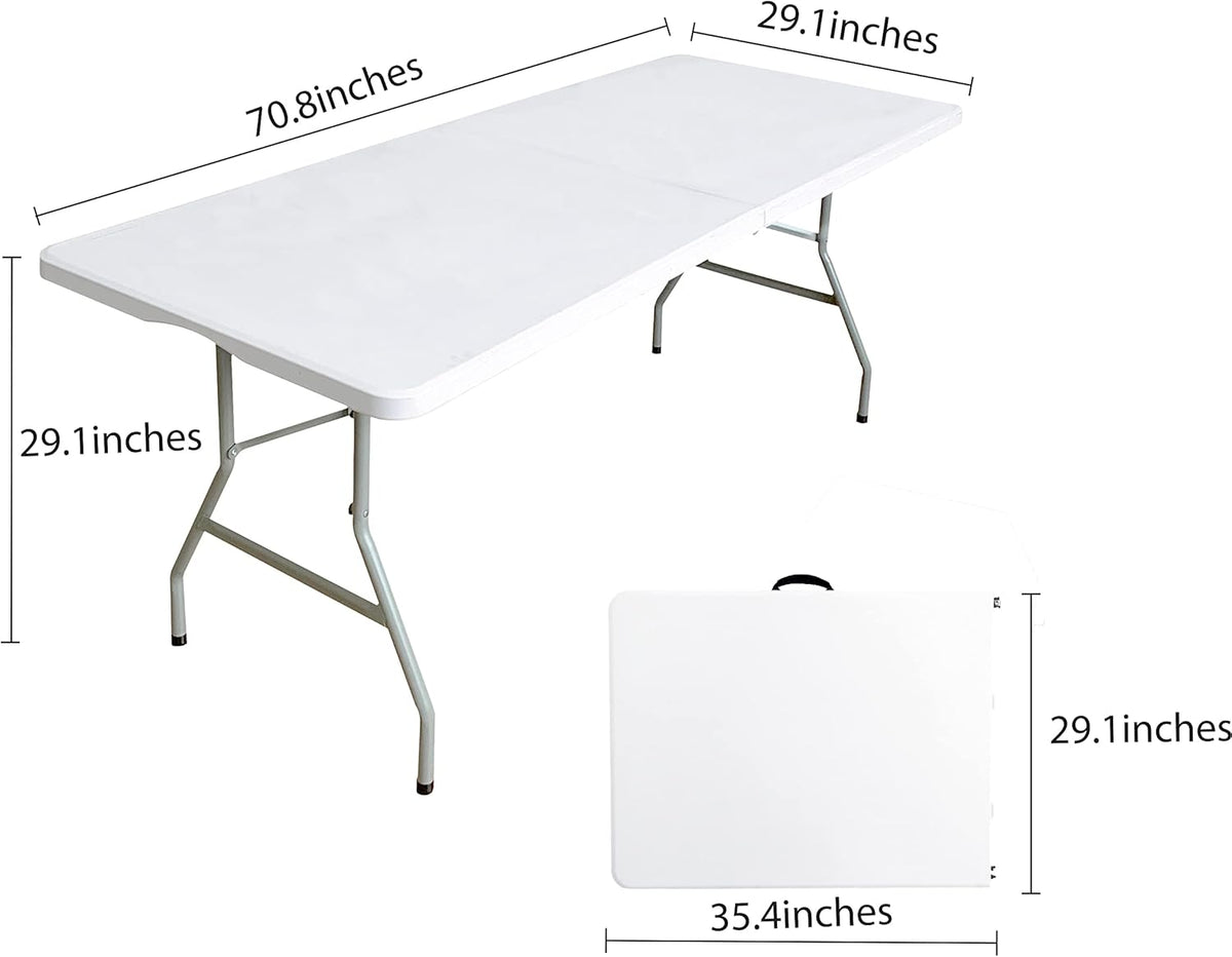 White 6ft Folding Plastic Utility Table G42643
