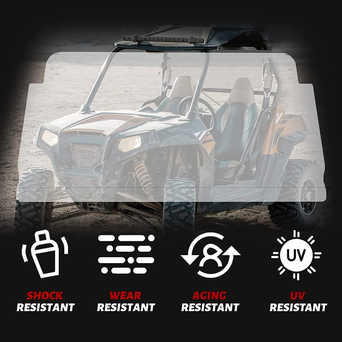 Scratch Resistant Clear Flip Windscreen P5764
