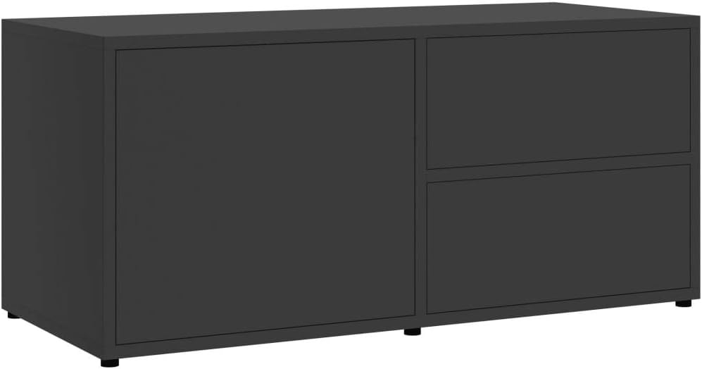 Gray Chipboard TV Cabinet with Drawer C474