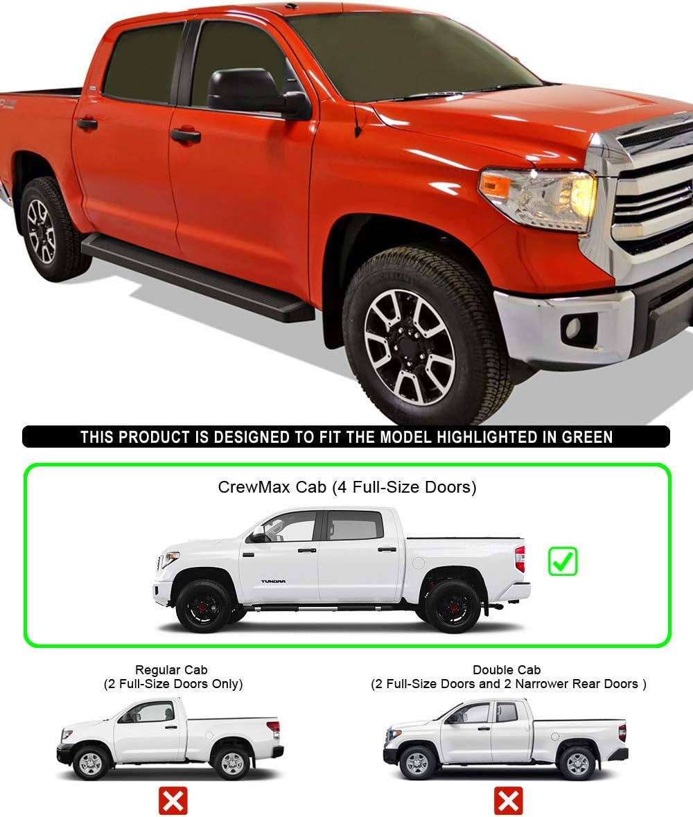 6in Black Running Boards D479585