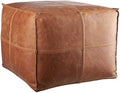 Leather Moroccan Pouf Seat Ottoman 16x20x20” I3421