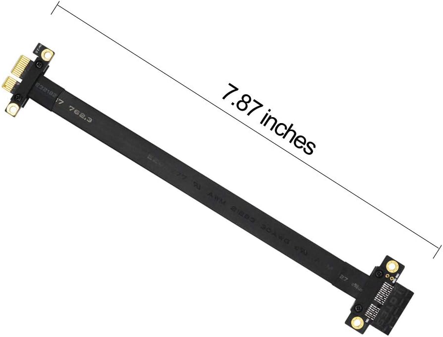 PCI-e 36PIN 1X Extender Extension Cable with Gold-Plated Connector (180 Degree 20cm) Pack of 2 L206033