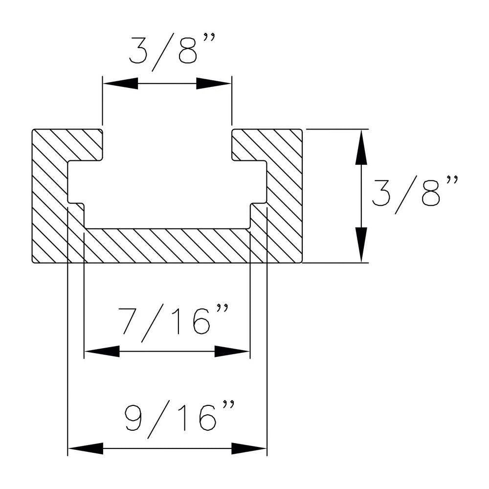 48 in. Double-Cut Profile Universal T-Track with Predrilled Mounting Holes (4-Pack) A99891