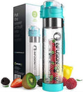 Fruit Infusion Water Bottle, Sport 24 oz with Neoprene Insulation Sleeve and Locking Lid I136