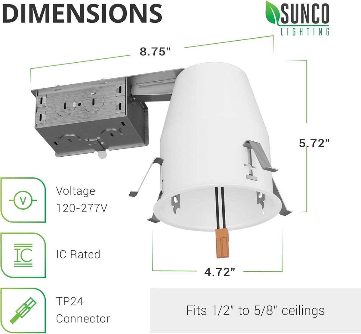 12 Pack 4 Inch Remodel Recessed Lighting Housing, Air Tight Steel Can, IC Rated U608