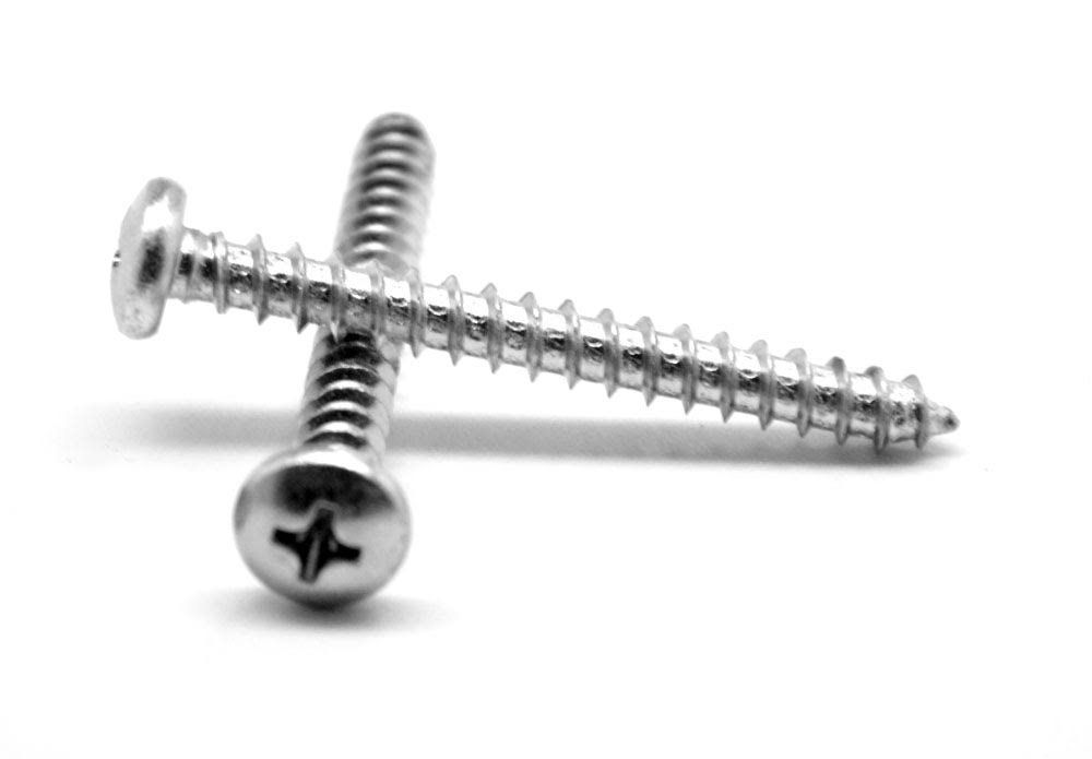 #8-18 x 4 Sheet Metal Screw Phillips Pan Head Type AB Low Carbon Steel Zinc Plated G4474