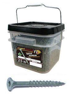 9 x 1-3/4x22 Green Deck Screws (3750 Screws) 25 lb. Tub H5027