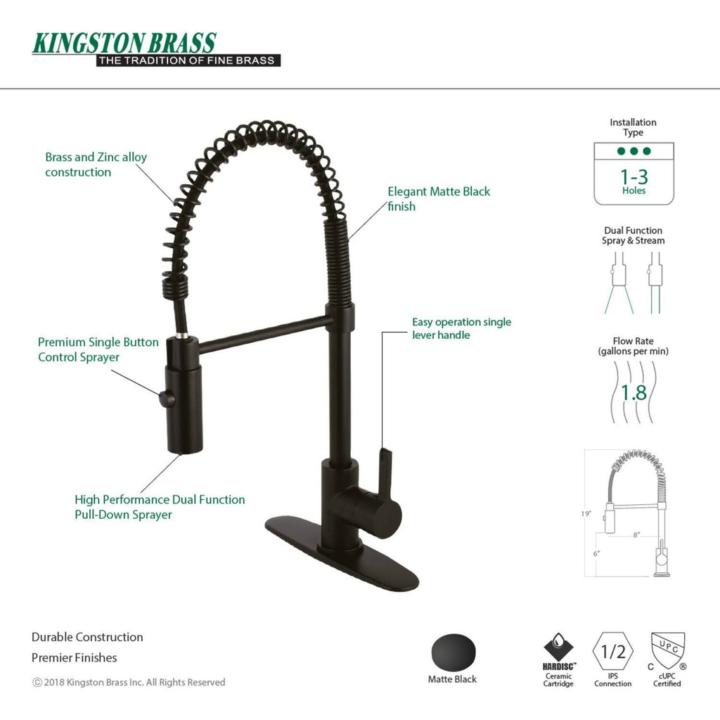 Brushed Nickel Single-Handle Pre-Rinse Kitchen Faucet Z91665
