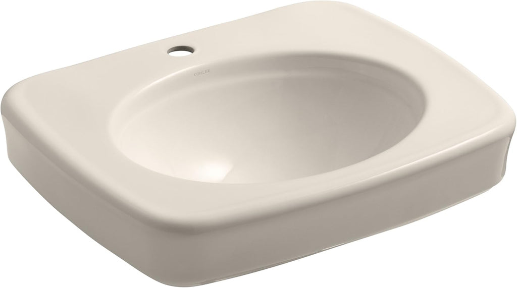 24 Bathroom Sink Basin with Single-Hole Faucet Drilling K17388