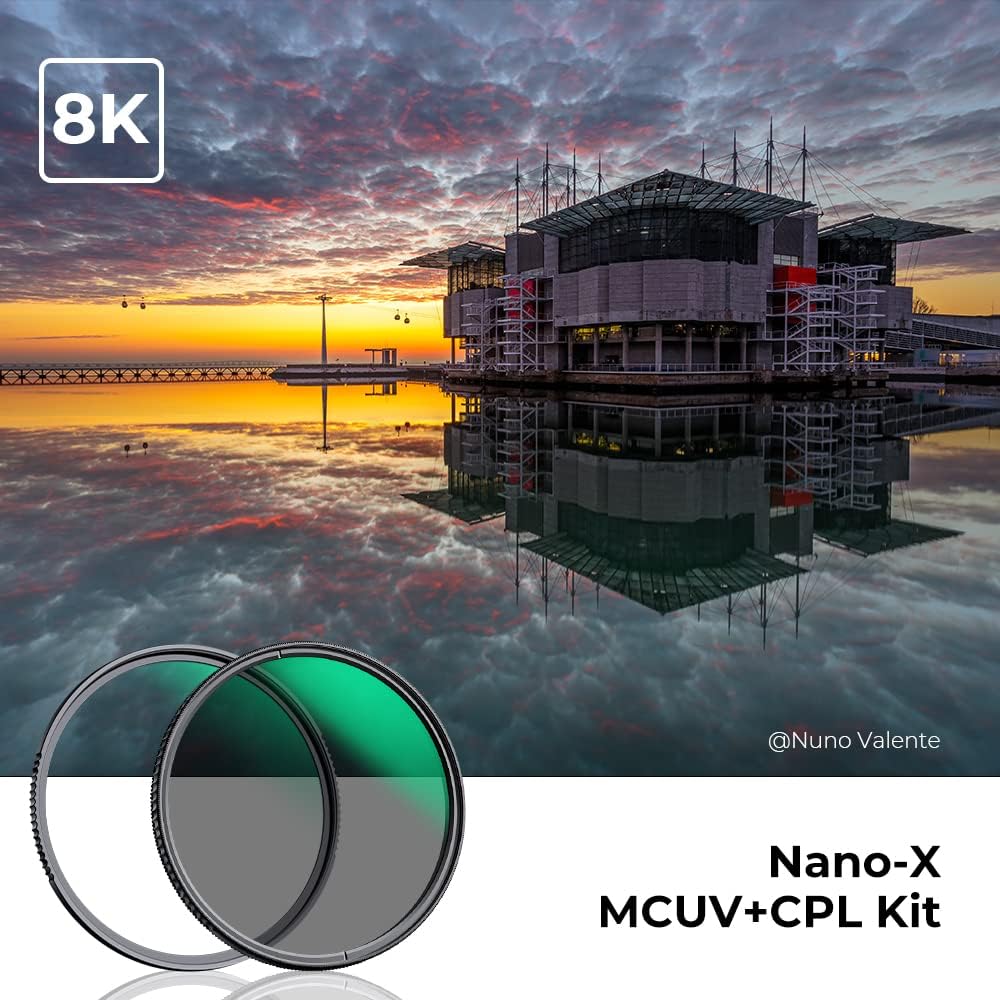 49mm Circular Polarizer & MC UV Filter Kit 2 pcs with Lens Cap K944