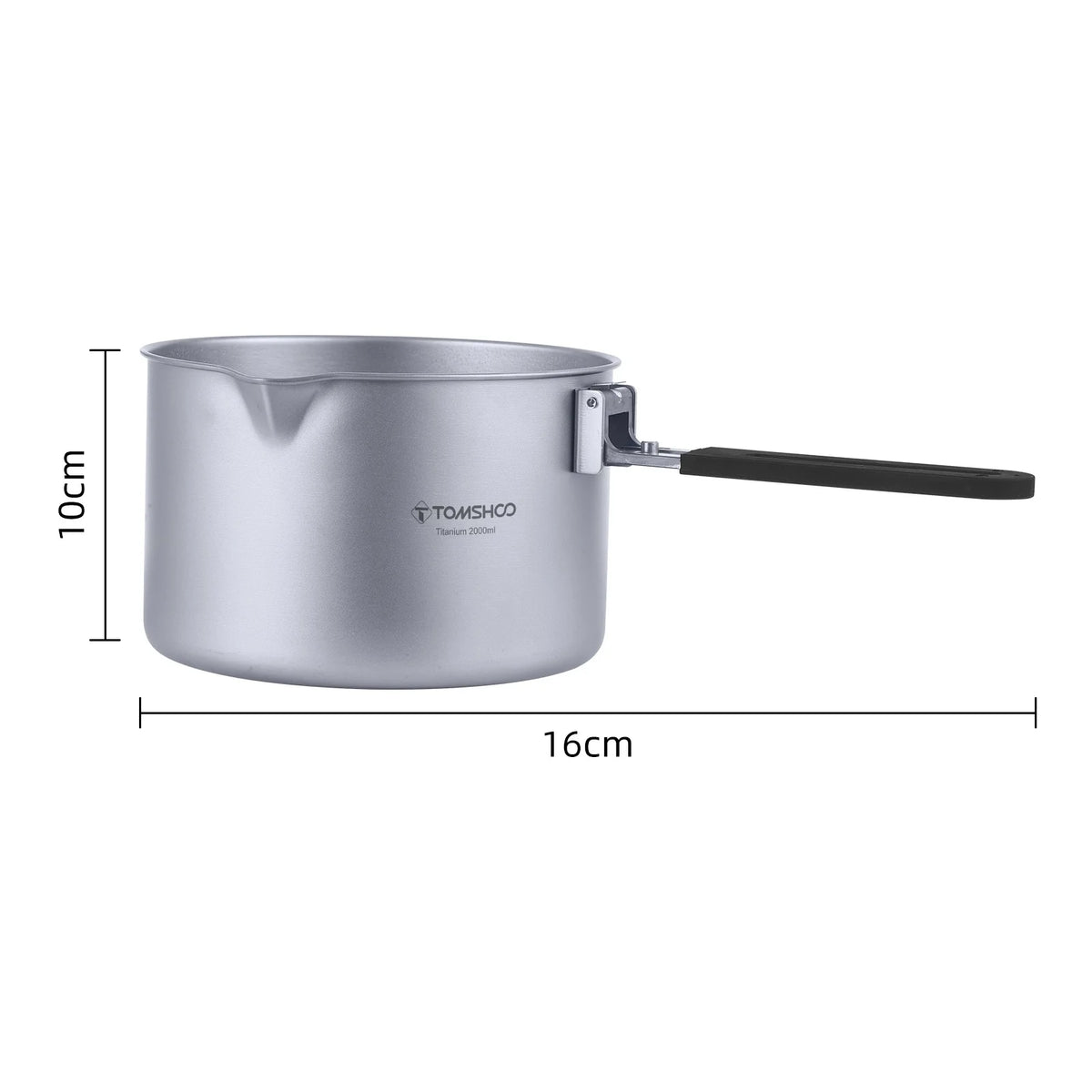 Camping Soup Pot with Lid, 2L Portable Cooking Stock Pot I9085