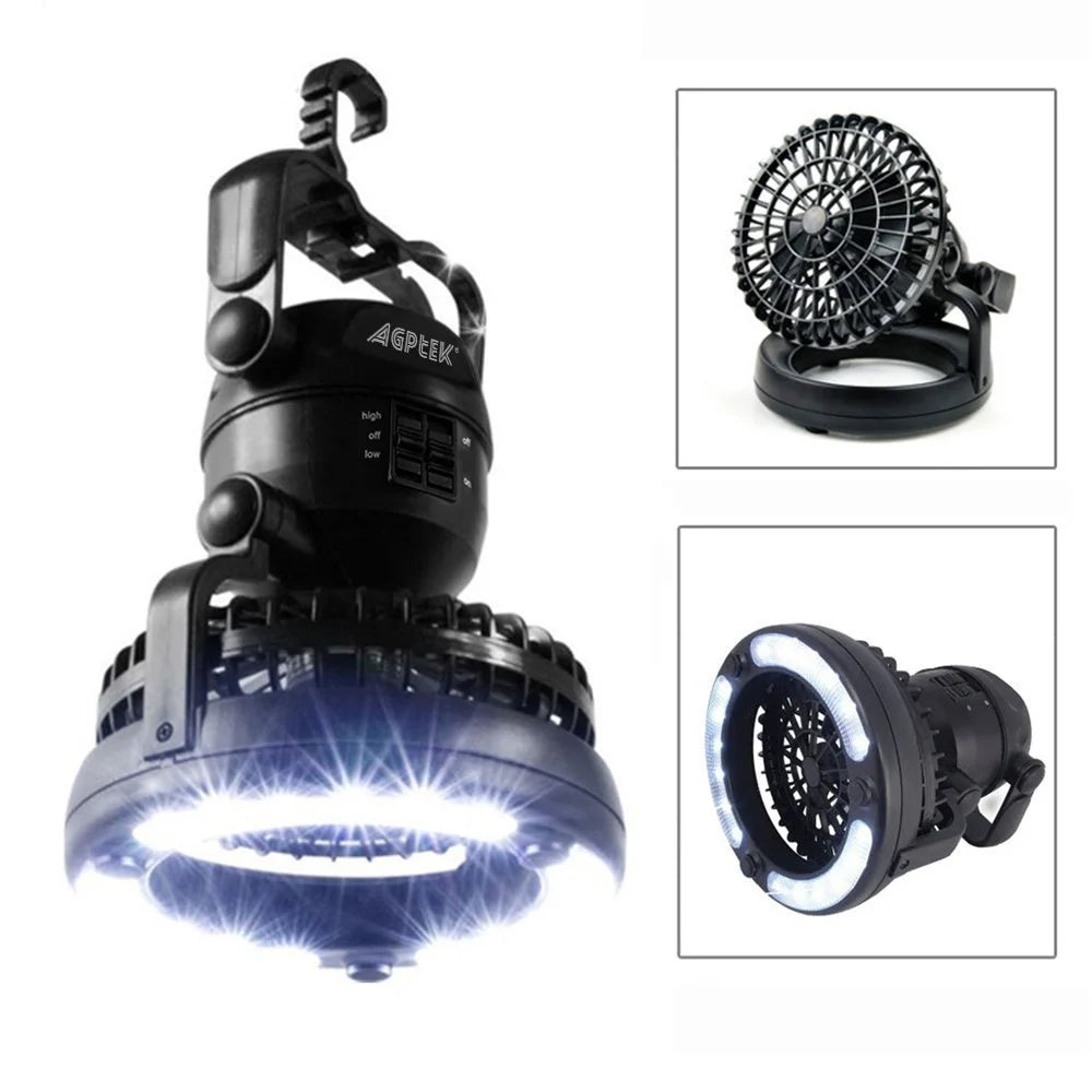 2-in-1 18 LED Camping Light Flashlight and Ceiling Fan W65963