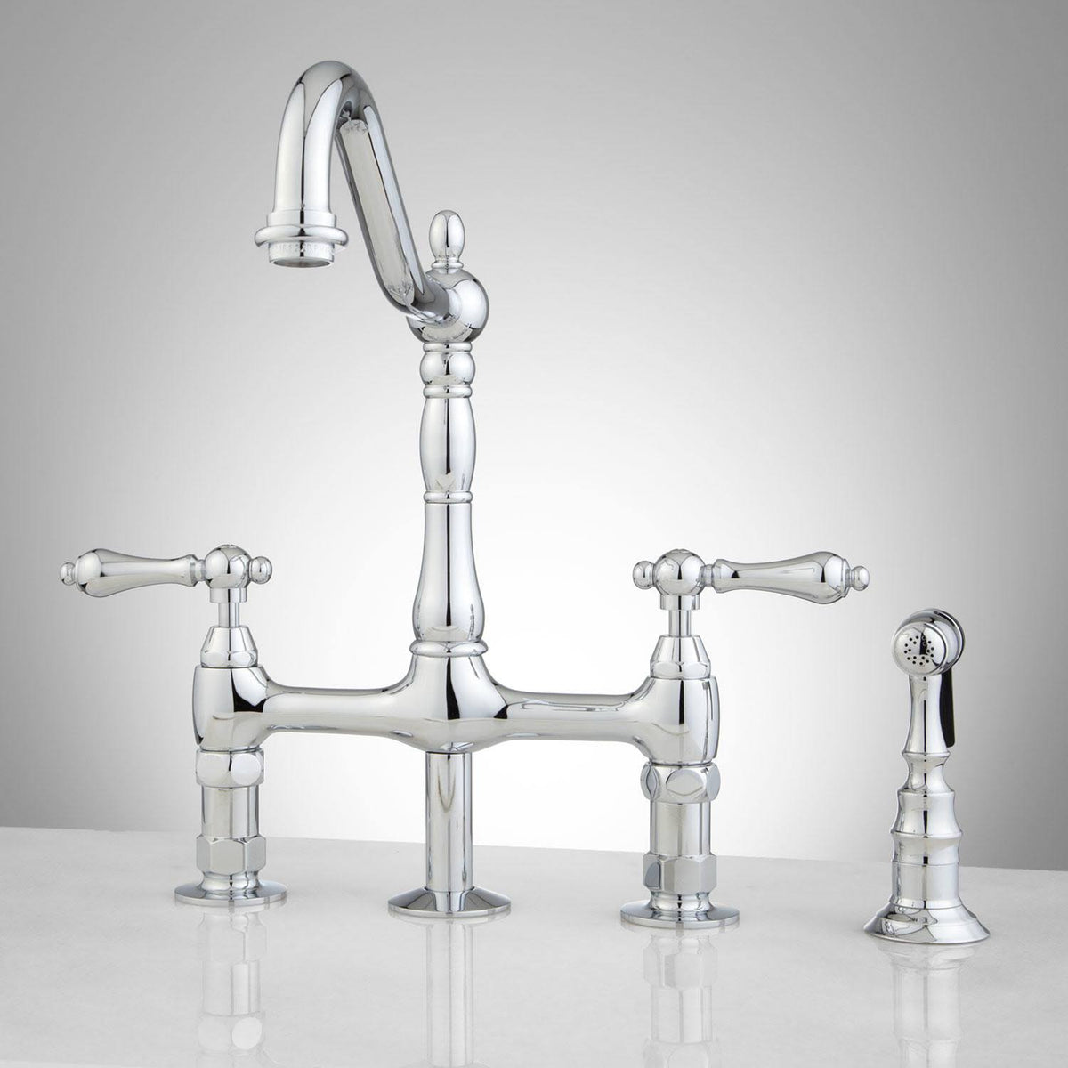 Chrome Two-Handle Kitchen Faucet Z206708