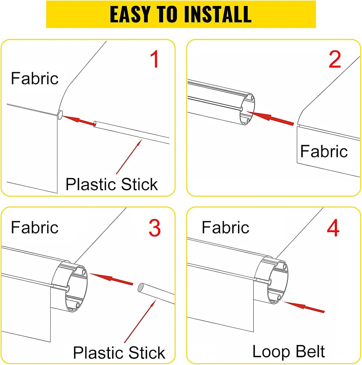 18' Ocean Blue Vinyl RV Awning Fabric Replacement X174398