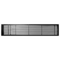 Black-Matte Solid Aluminum Fixed Bar Supply/Return Air Vent Grille N3313