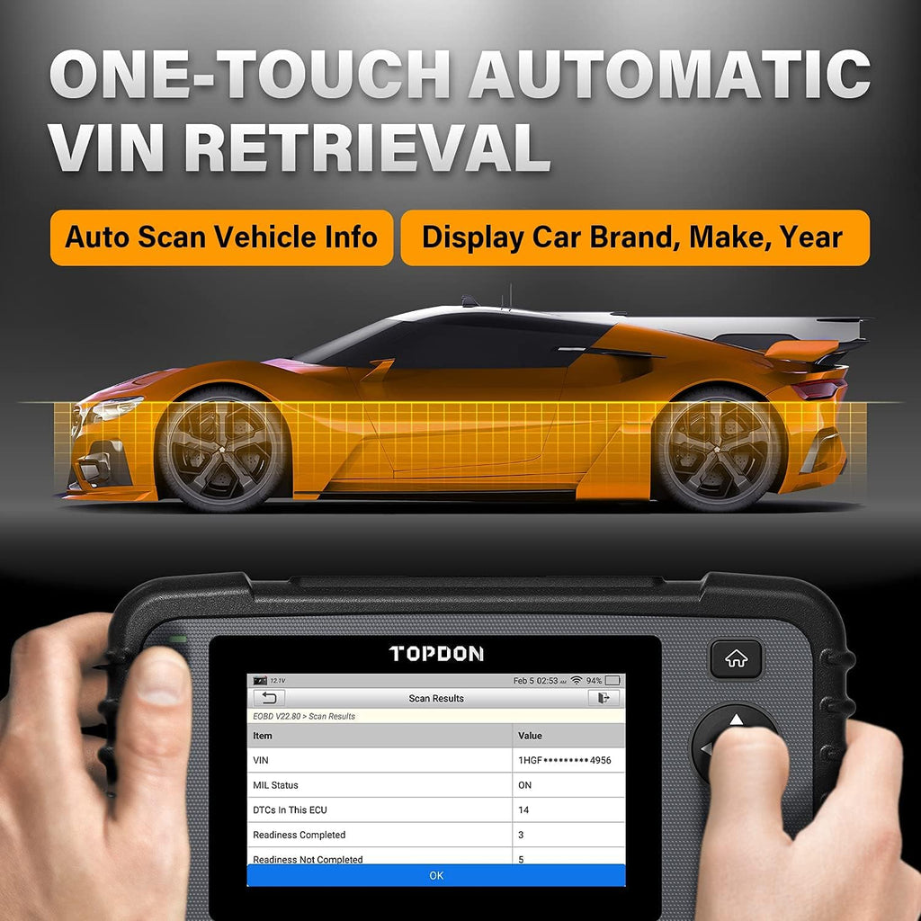 OBD2 Scanner with 5.0" Touchscreen S3402