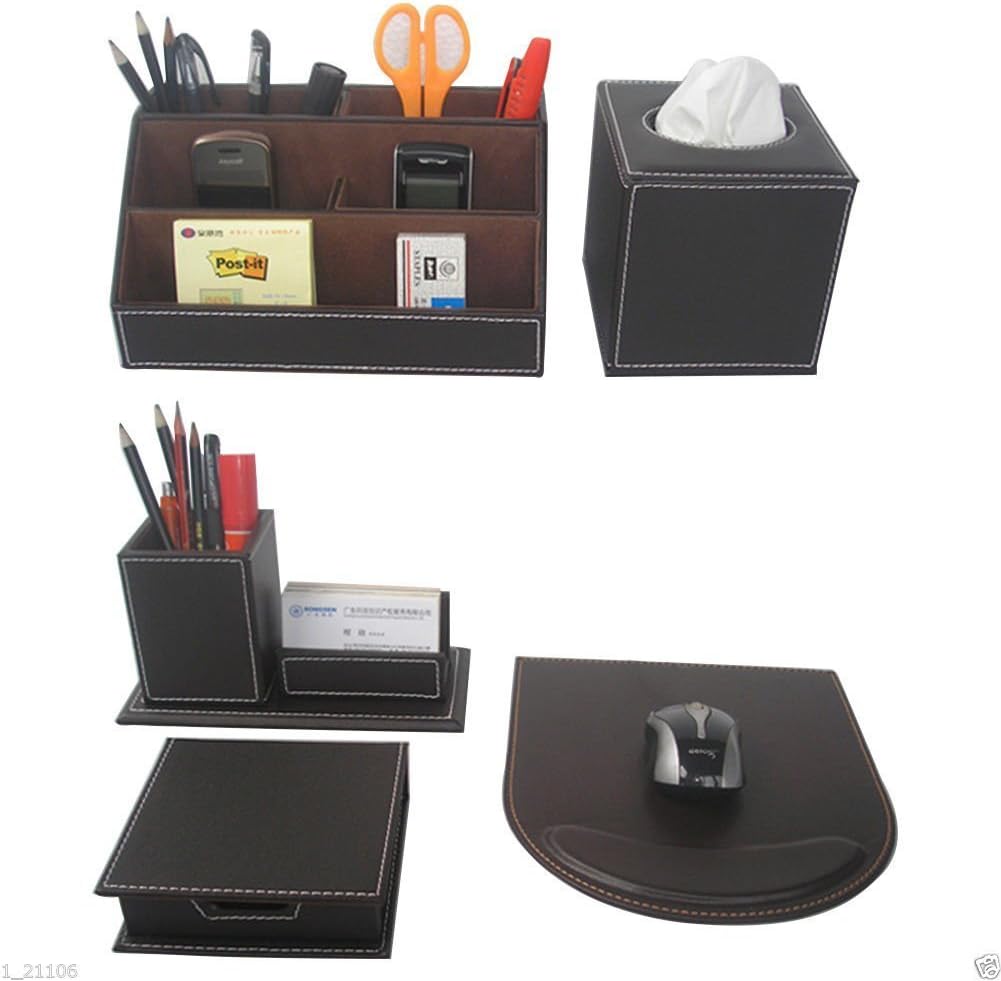 PU Leather Desktop Organizer Supplies Set C752645