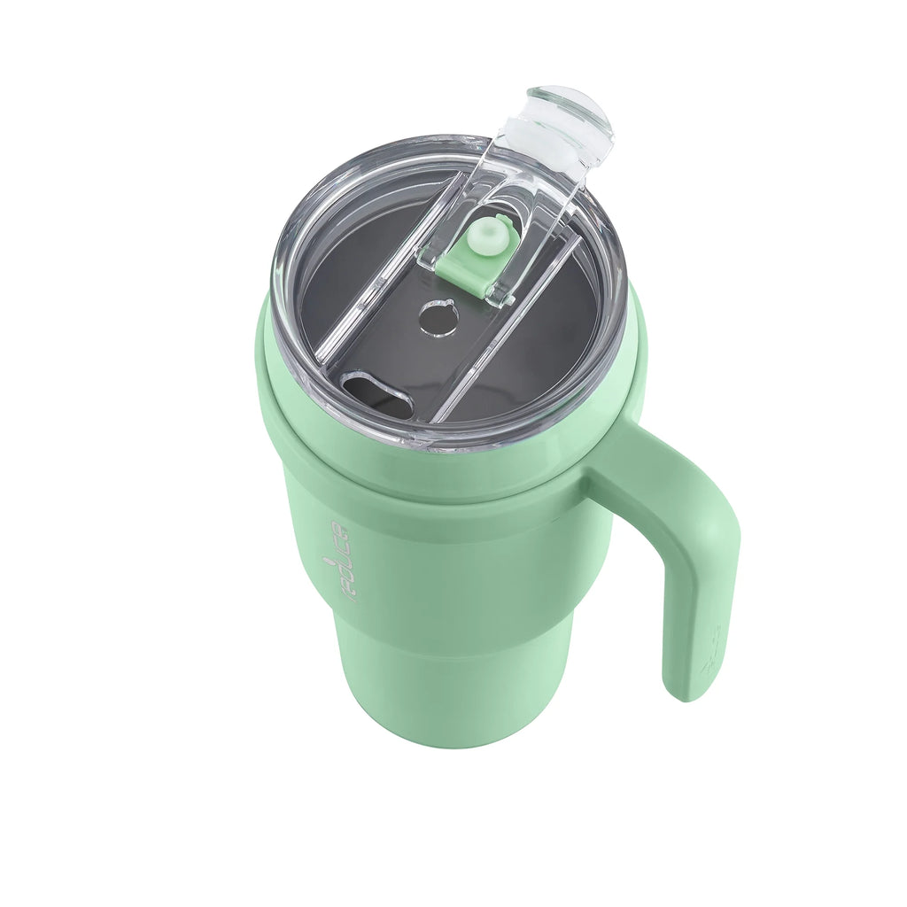 Matcha Opaque Gloss Vacuum Insulated Stainless Steel 40 fl oz. Tumbler Mug with 3 Way Lid P93048