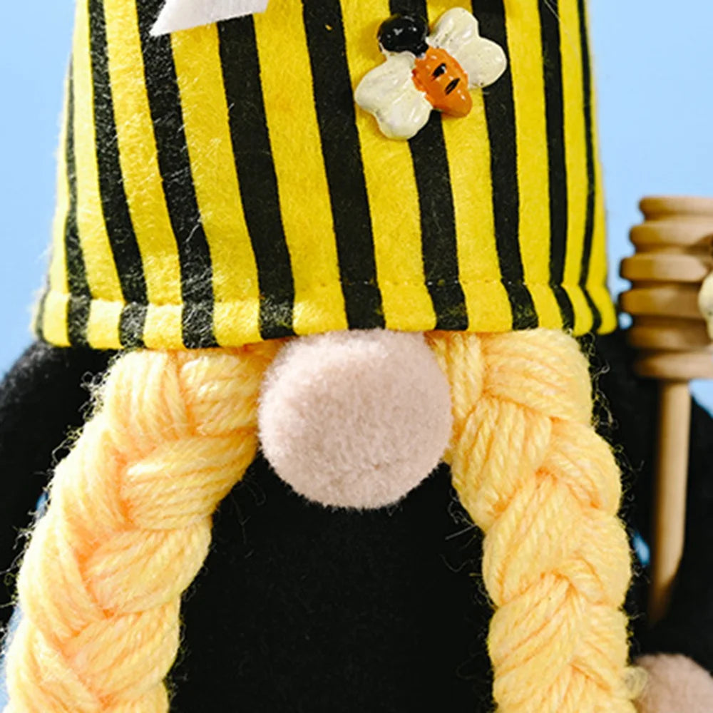 Yellow & Black Handmade Plush Gnome P690808
