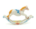 White Ceramic Rocking Horse Figurine U873092