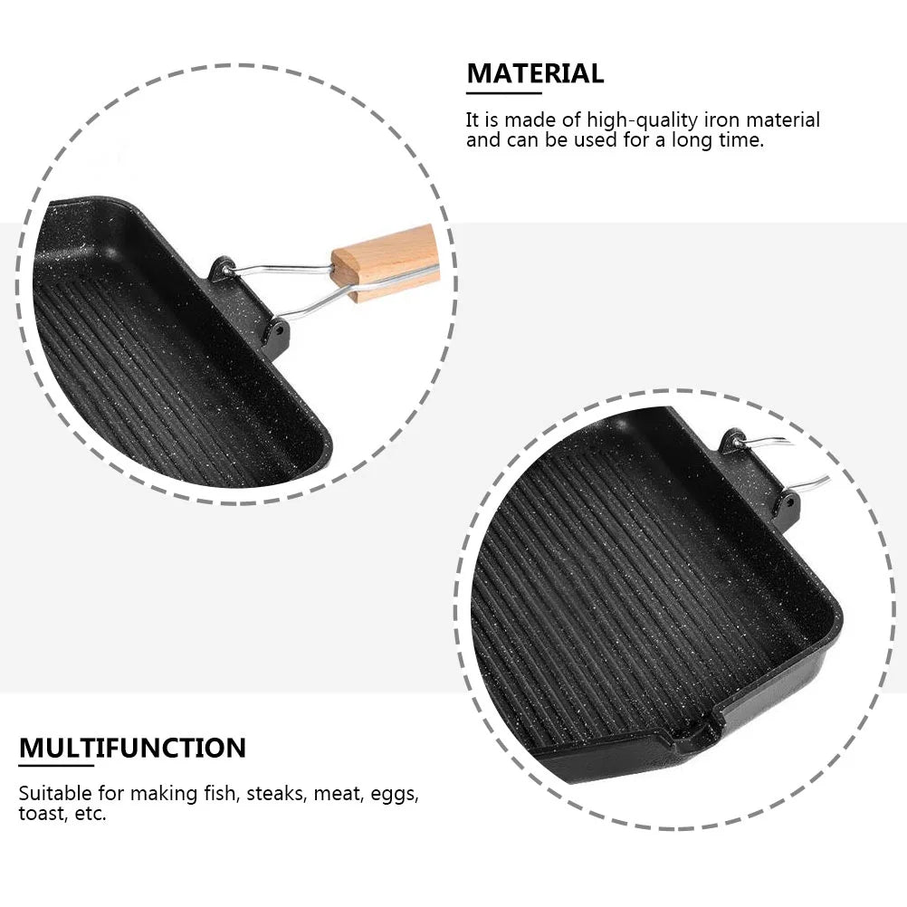 Black Non-stick BBQ Grill Pan S870