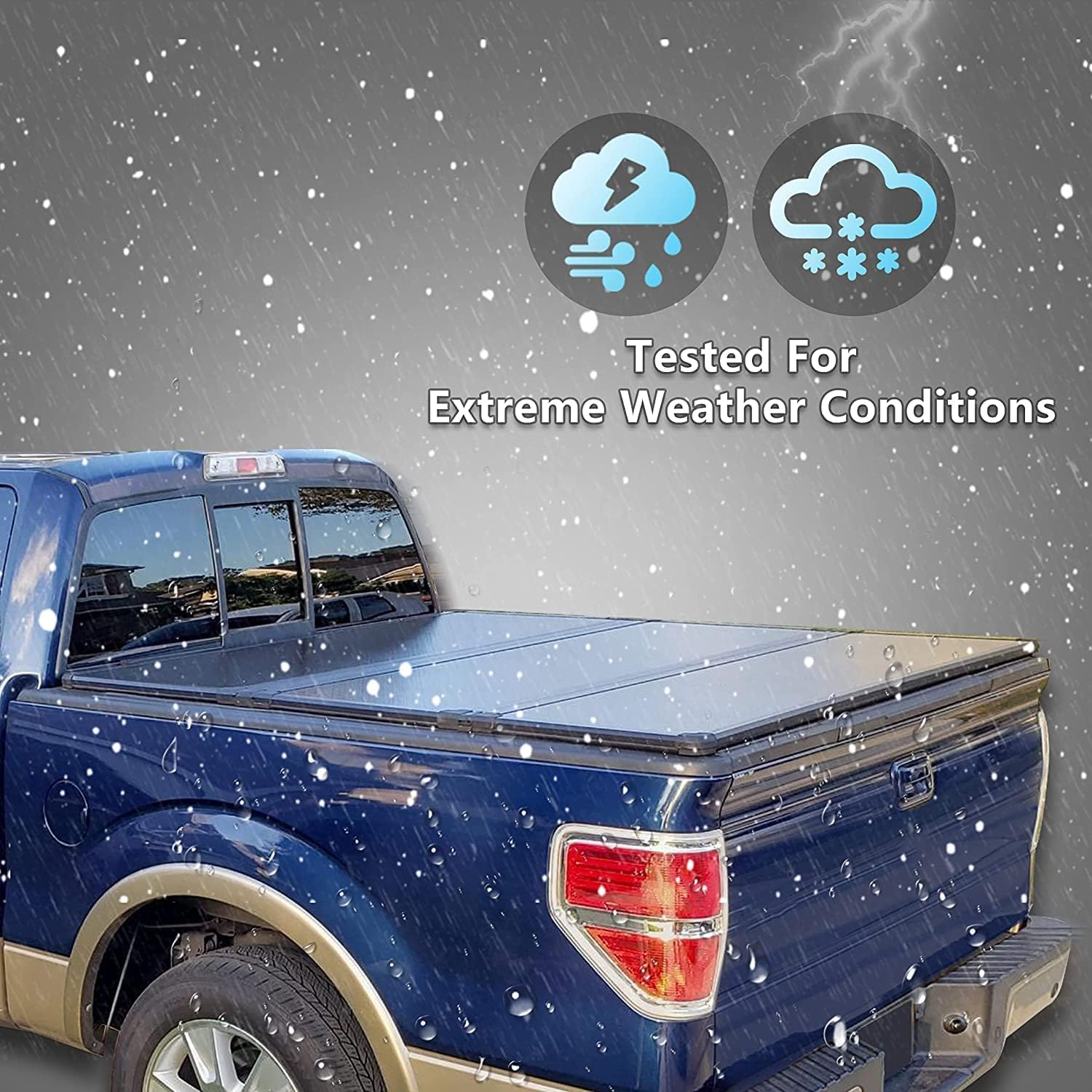 5.5ft Hard Tri-Fold Truck Bed Tonneau Cover B890