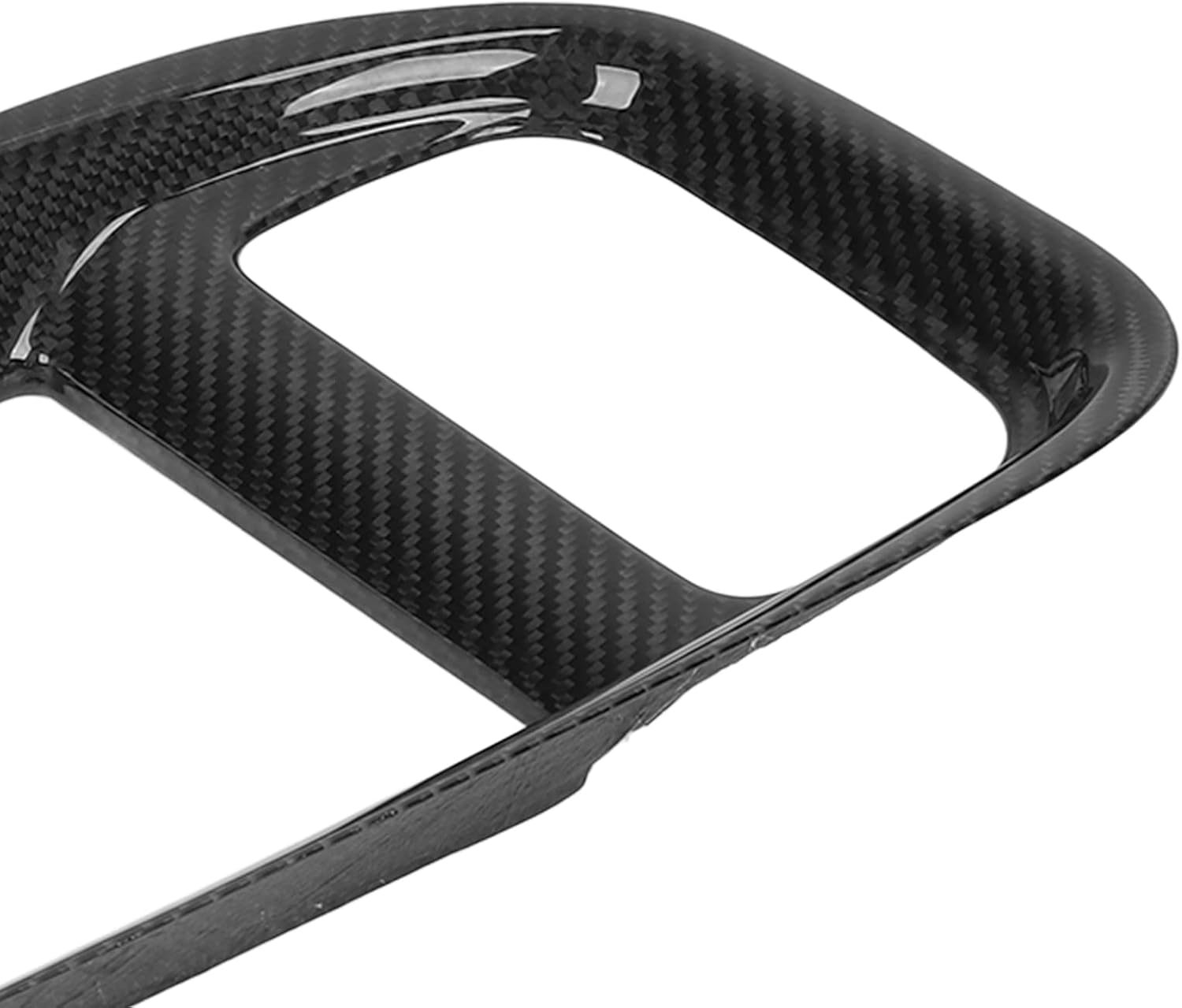 Gloss Black Carbon Fiber Car Stereo Radio Fascia Frame I802