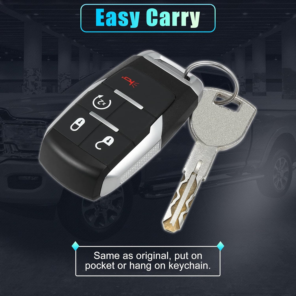 Replacement Keyless Entry Remote Car Key Fob 4 Buttons with Door Key A484882