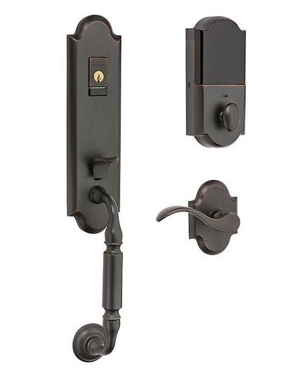 Satin Black Full Dummy Handleset with Wave Lever N284275