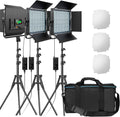 RGB LED Video Lighting Kit, 45W, 2600K-10000K, with U Bracket and Barn Door G74339