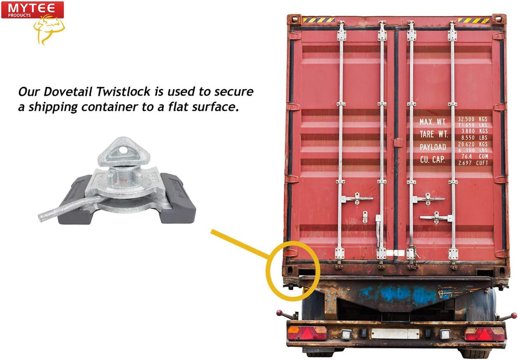 8 Pack Sea Rail Shipping Container Manual Base Lock Dovetail Y909