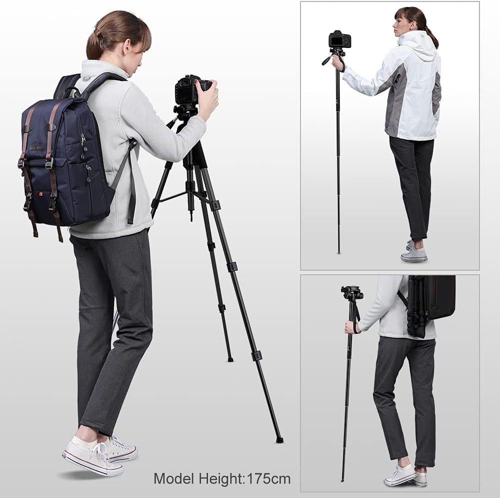 70cm Portable Aluminum Tripod with 3-Way Pan Tilt Head G99993