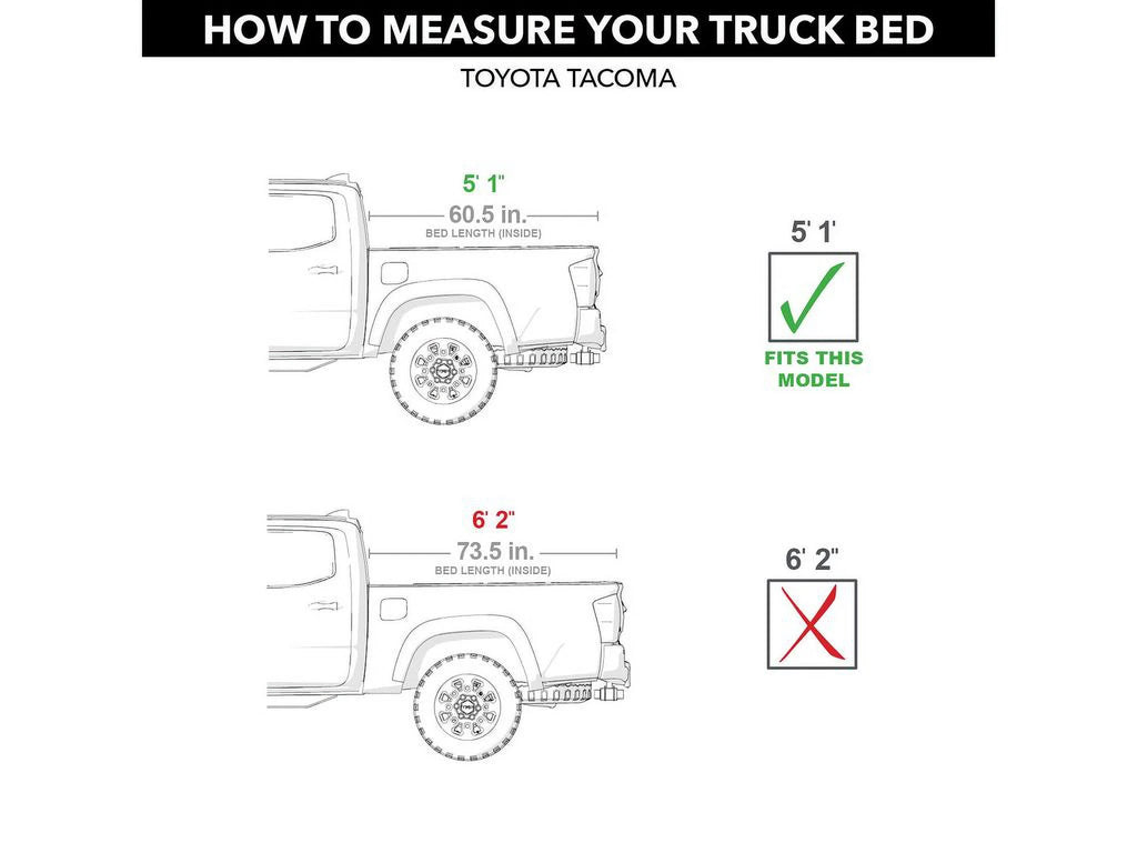 Truck Bed Tonneau Cover for Toyota Tacoma 5' 1" Bed V25673