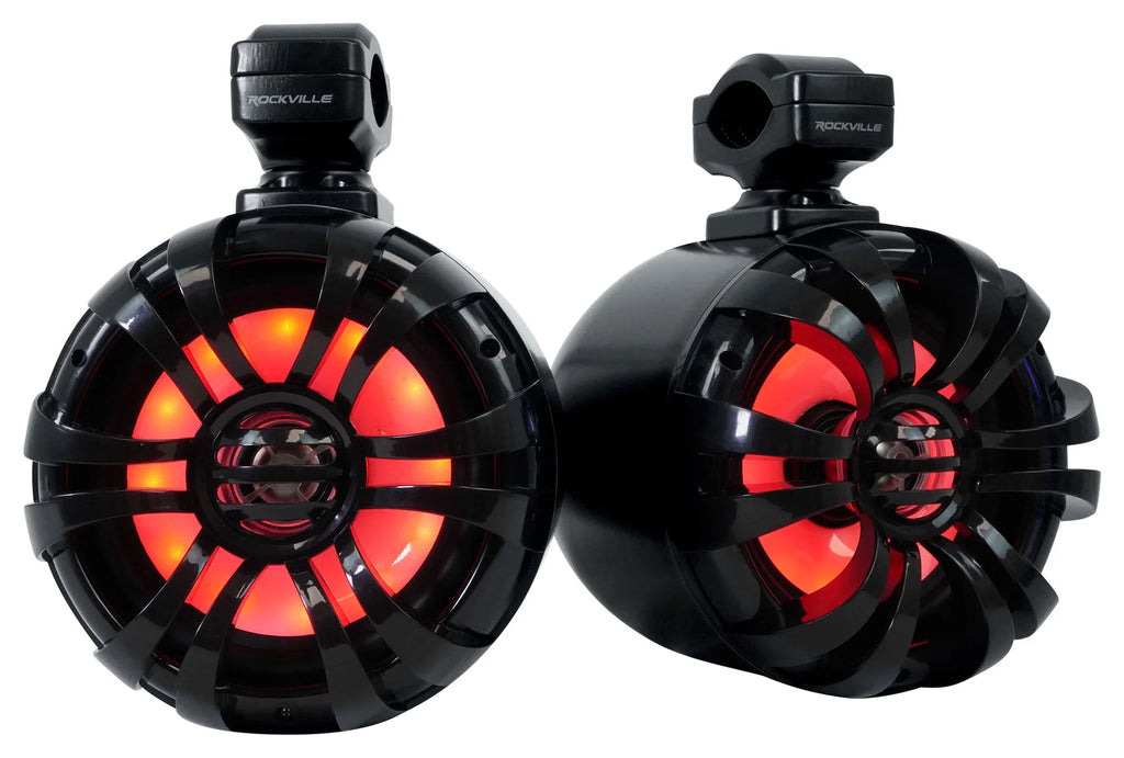 6.5" 300w Metal Marine Wakeboard LED Tower Speakers B2034
