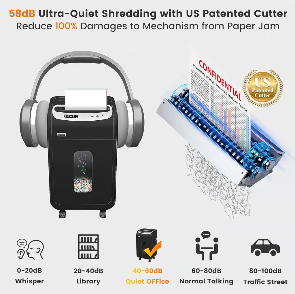18-Sheet Micro Cut Paper Shredder with 7.9-Gal Bin O342