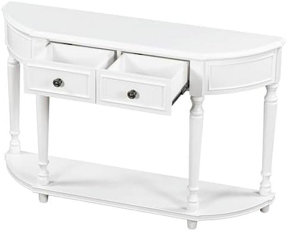 Navy Blue 3 Drawer Wood Console Table Z607872
