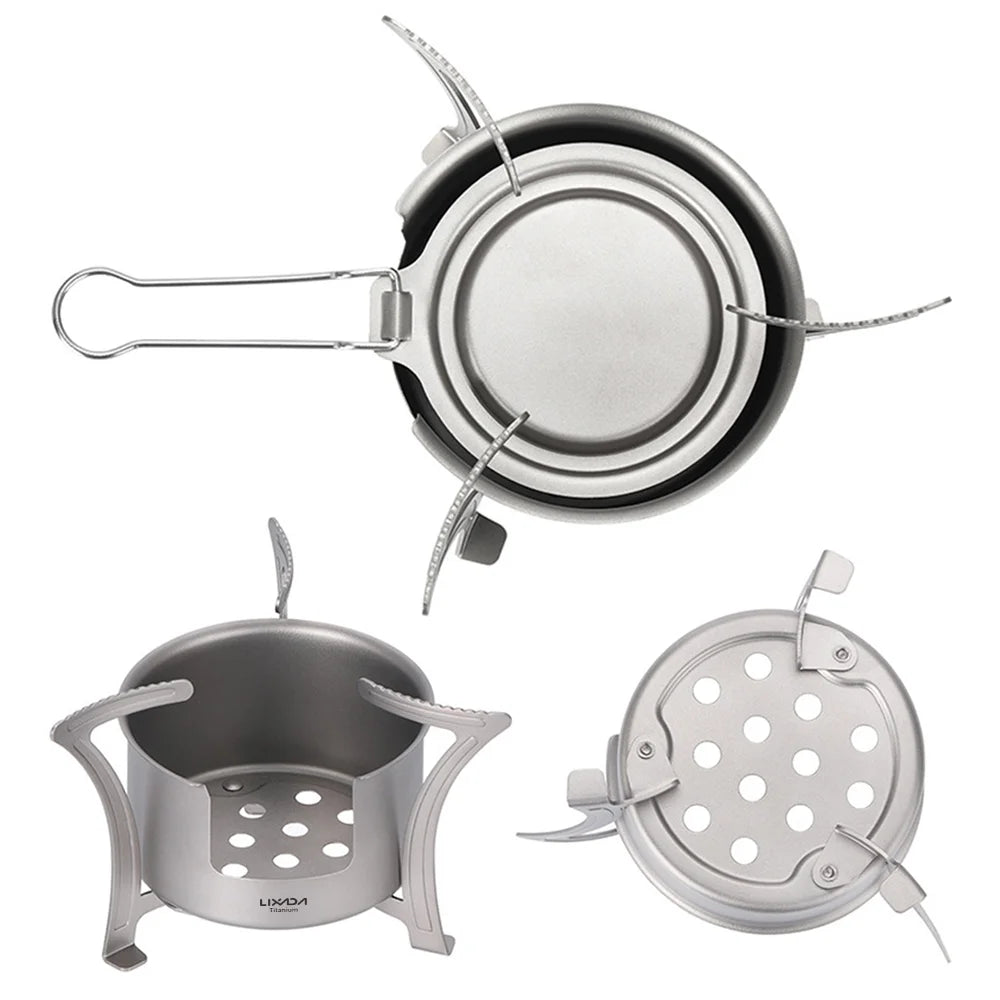 Titanium Camping Pot Holder BBQ Firewood Bracket V847