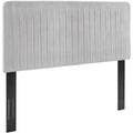 Light Gray Velvet Full/Queen Headboard D7742