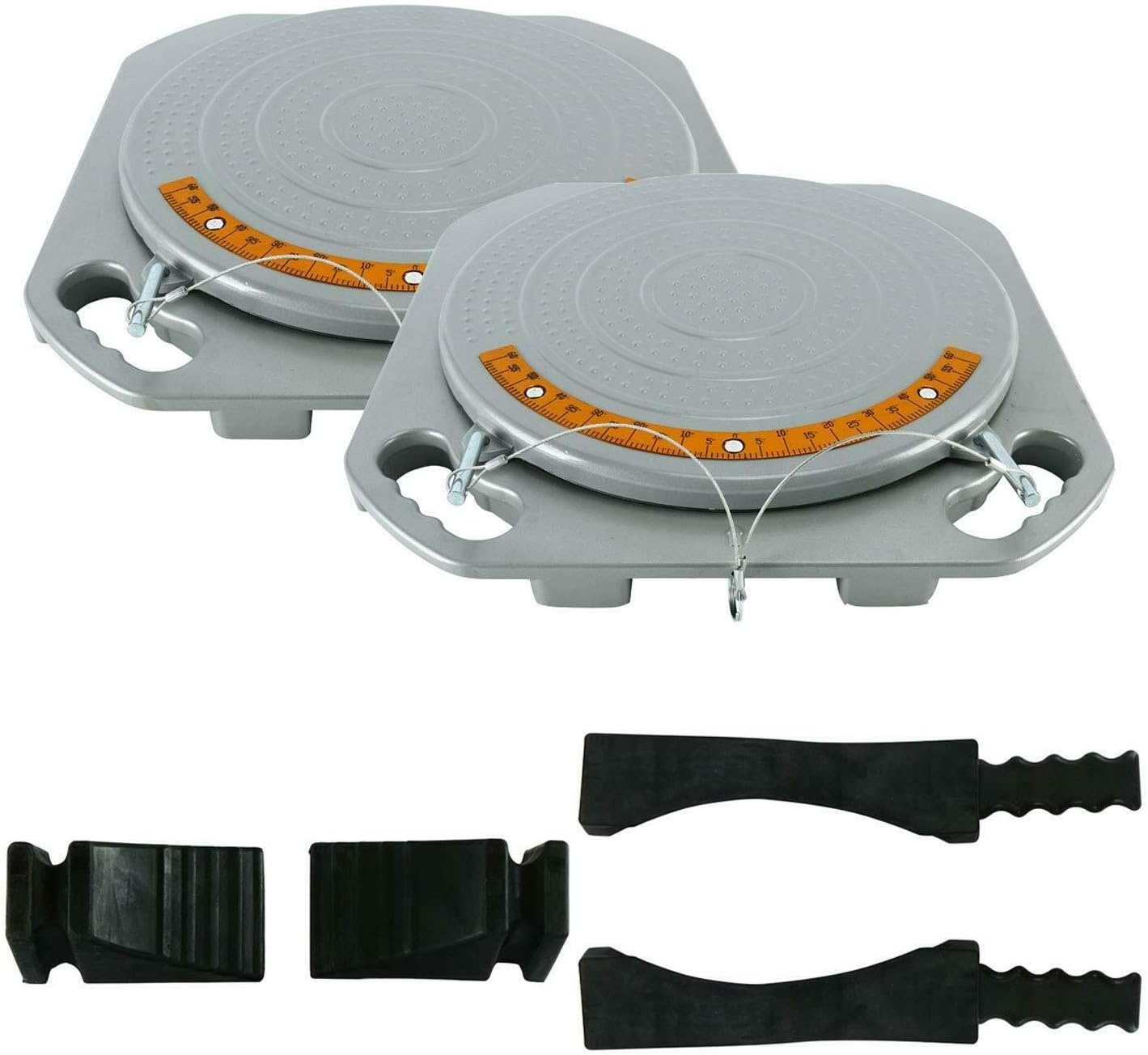 Pair Wheel Alignment Turntable Turn Plates with Transition Bridge and Thrust Block R9162