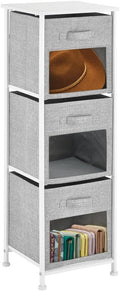Vertical Furniture Storage Tower with 3 Drawers, Gray A92588