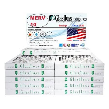 14x36x2 MERV 10 Pleated AC HVAC Air Filter Pack of 12 S522