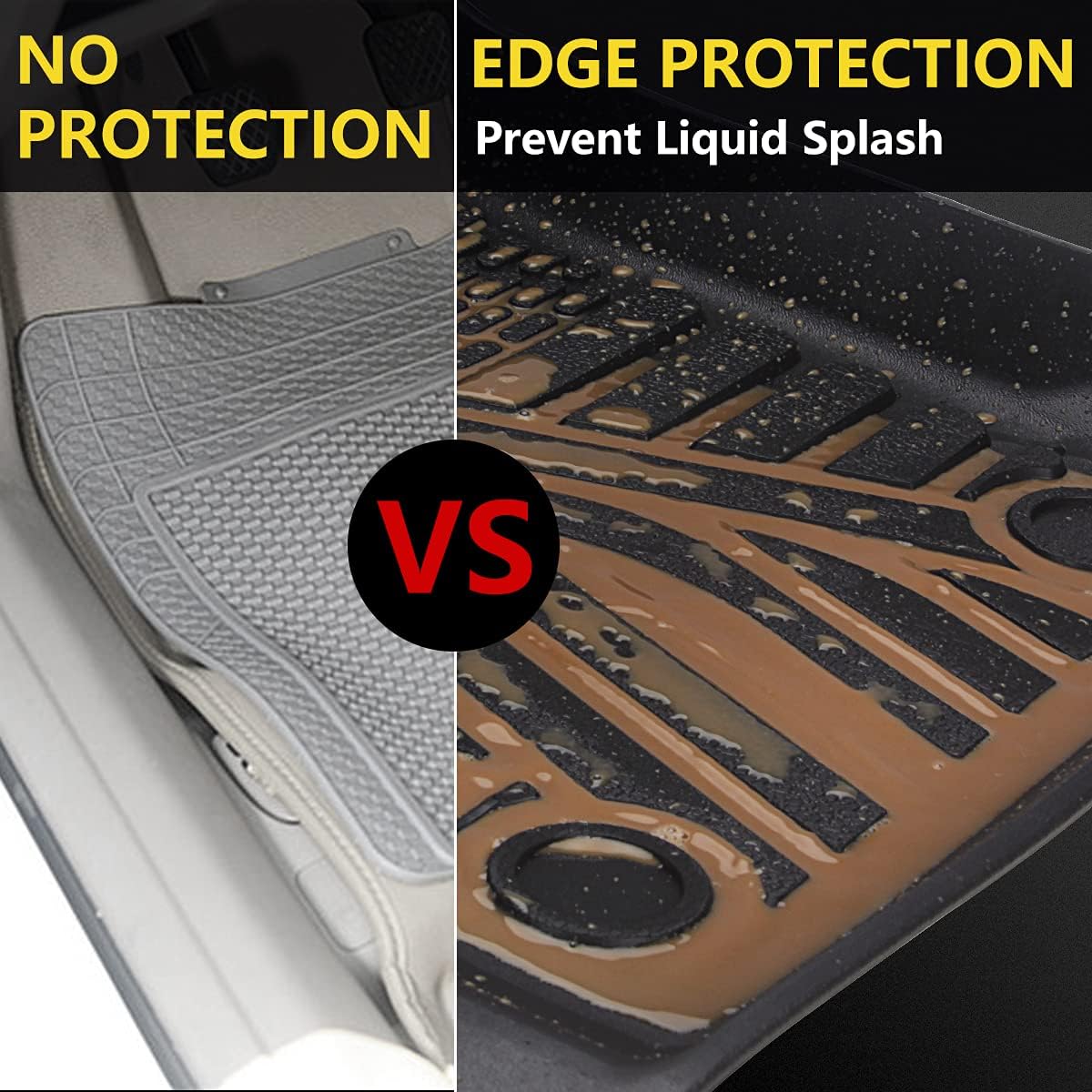 Car Floor Mats for 2018-2021 Tacoma Double Cab Automatic, 1st and 2nd Row K1066