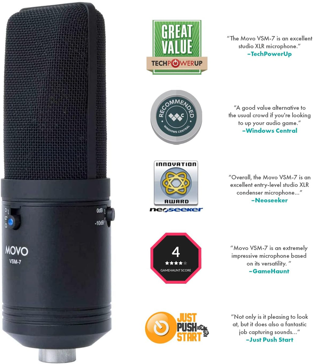 Studio Condenser Microphone with Shock Mount, Pop Filter, and XLR Cable K777249