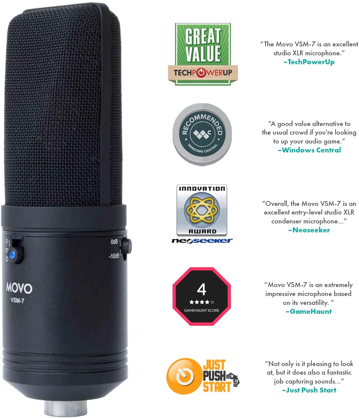 Studio Condenser Microphone with Shock Mount, Pop Filter, and XLR Cable K777249