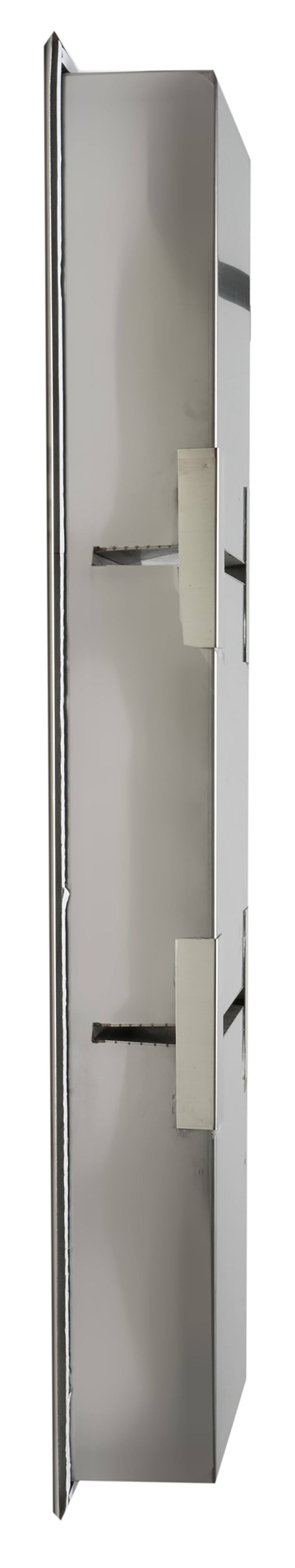 Brushed Stainless Steel 8 x 36 Vertical Triple Shelf Bath Shower Niche G993
