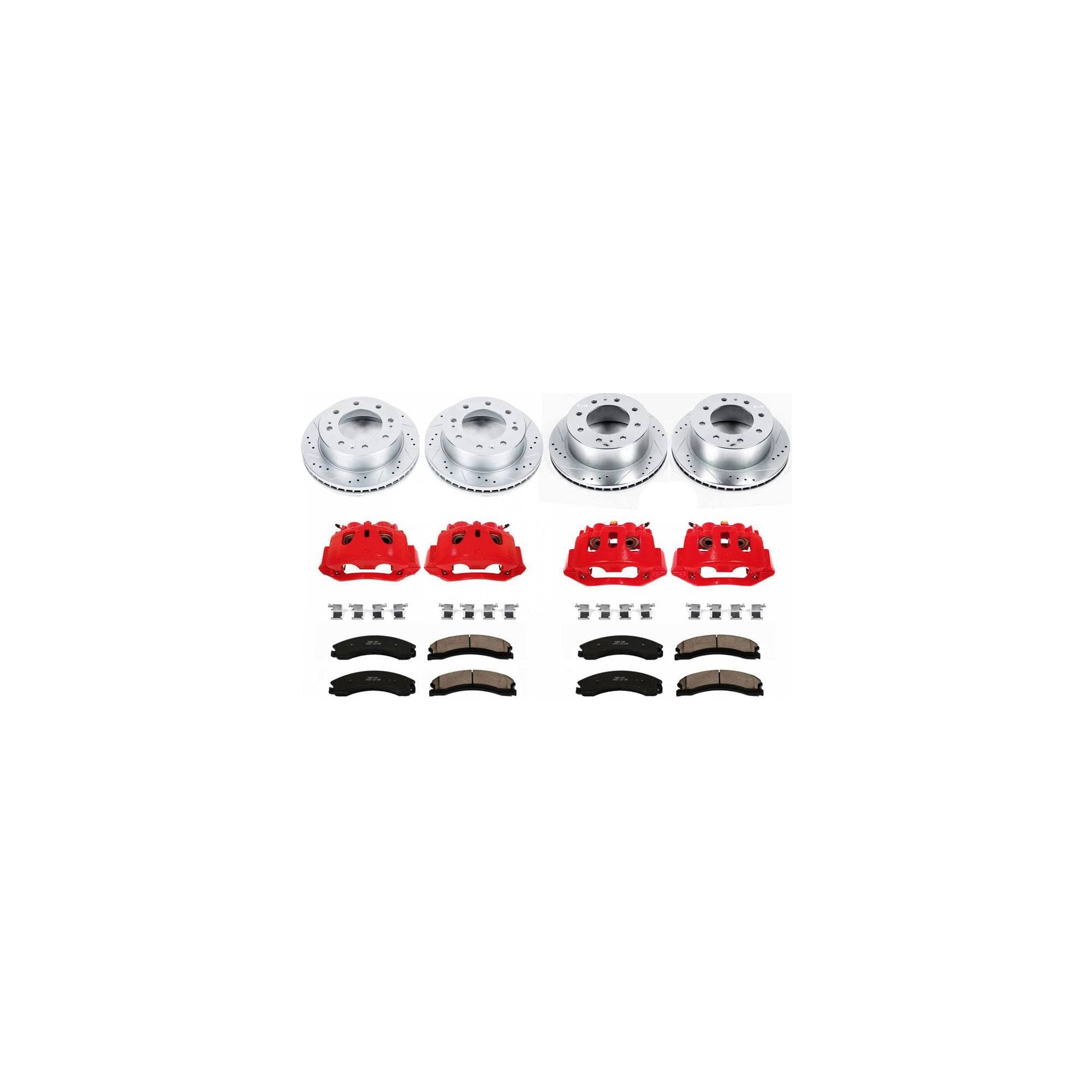 Front and Rear Brake Kit with Calipers A736