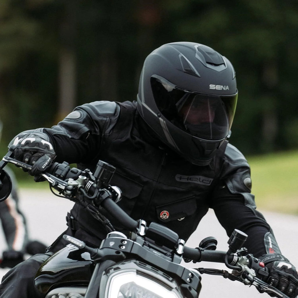 Glossy White Full Face Bluetooth Helmet H920620
