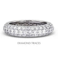 14K White Gold Pave Setting Diamond Eternity Ring Q70749