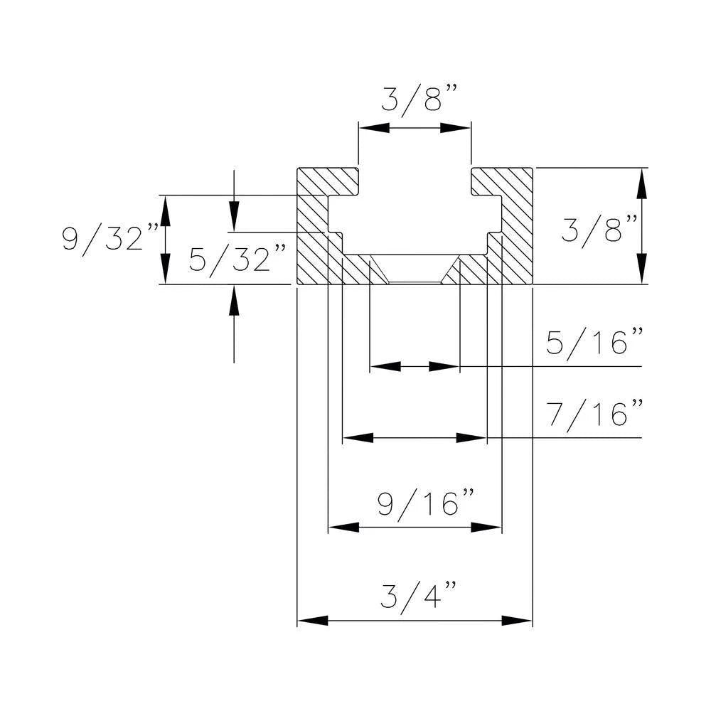 48 in. Double-Cut Profile Universal T-Track with Predrilled Mounting Holes (4-Pack) A99891